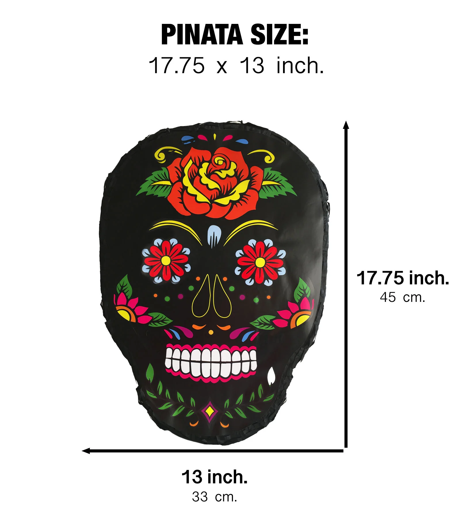 Black Sugar Skull Pinata - Image 5