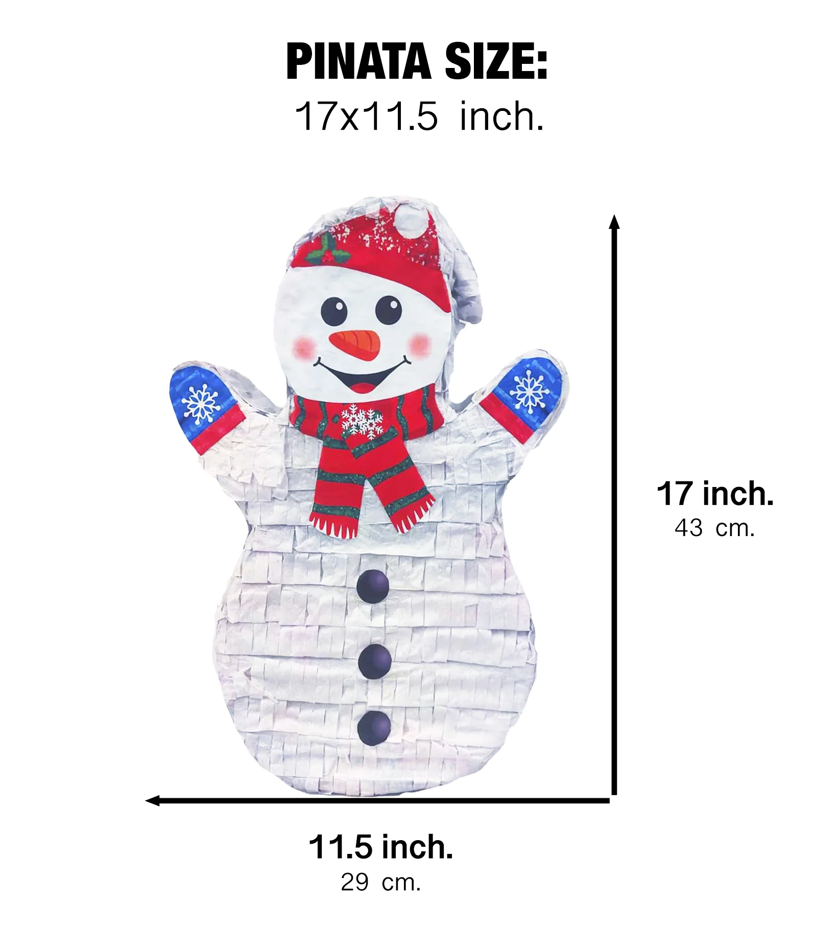 Snowman Pinata For Christmas Party and Centerpiece Decoration - Image 3