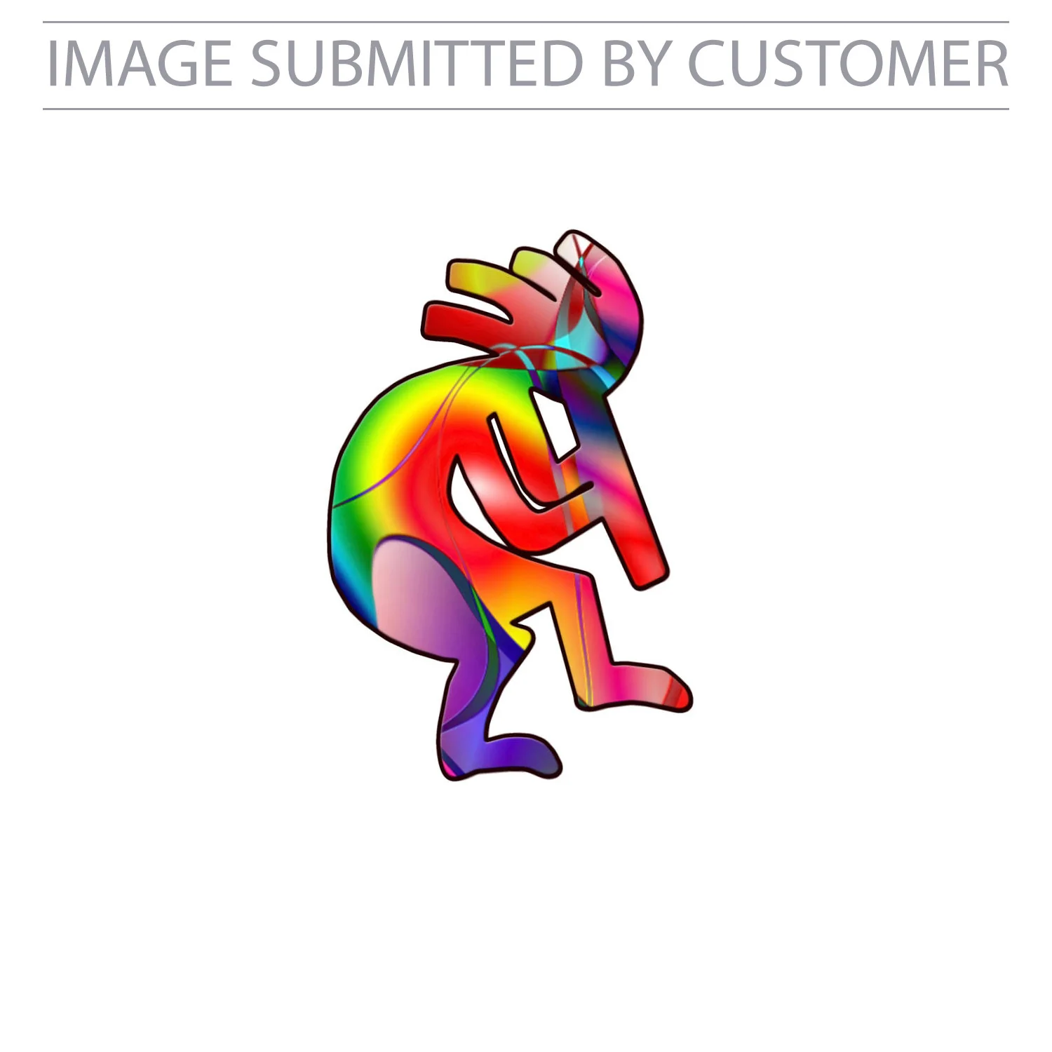 Colorful Kokopelli Custom Pinata - Image 2