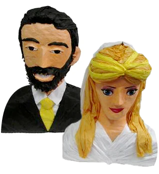 Custom Bride and Groom Wedding Pinata Centerpiece - Image 12