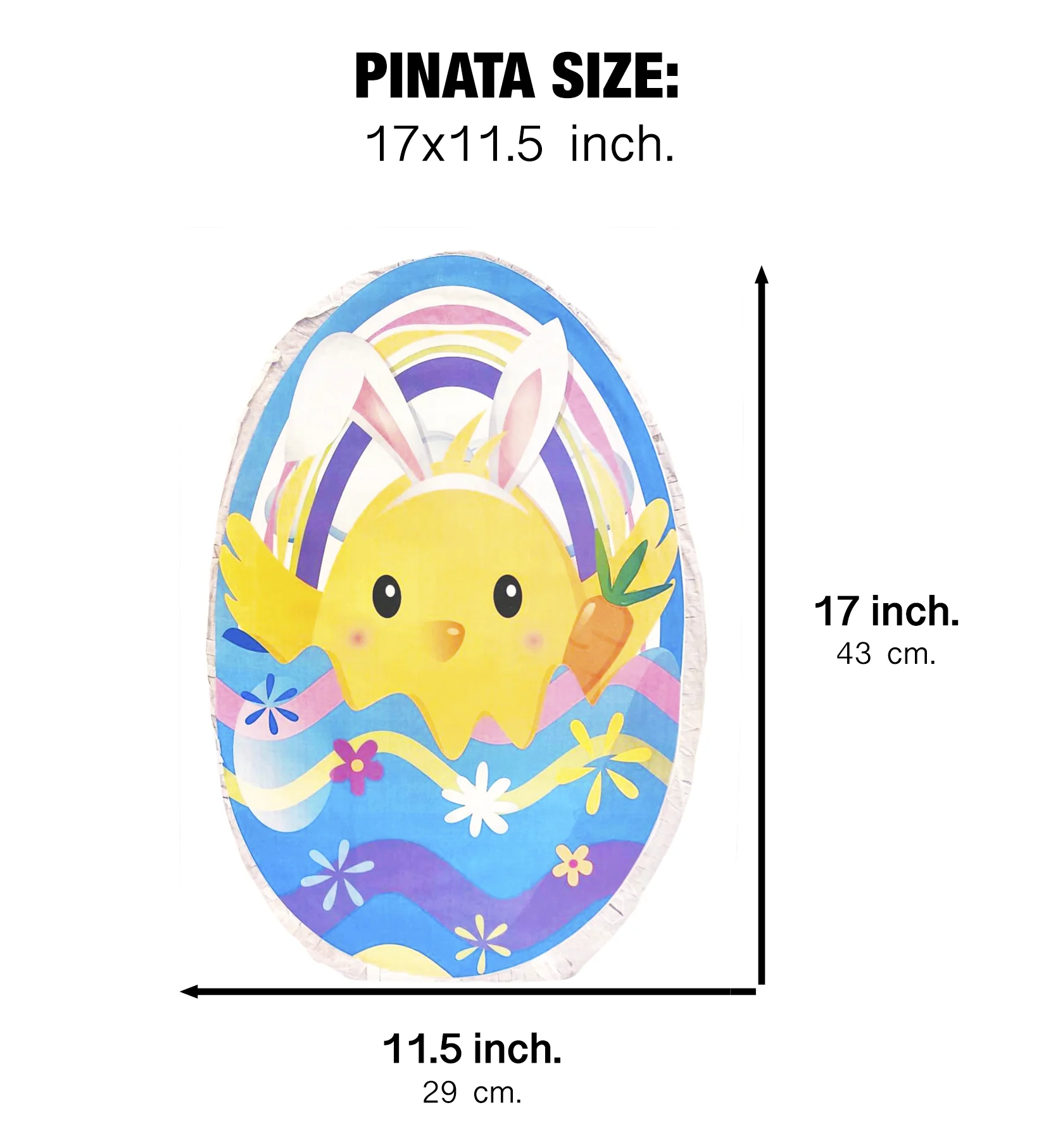 Easter chick in Egg Pinata For Easter Pinata Party Games and Celebrations, Centerpiece Decoration and Photo Prop for Easter Theme Party - Image 3