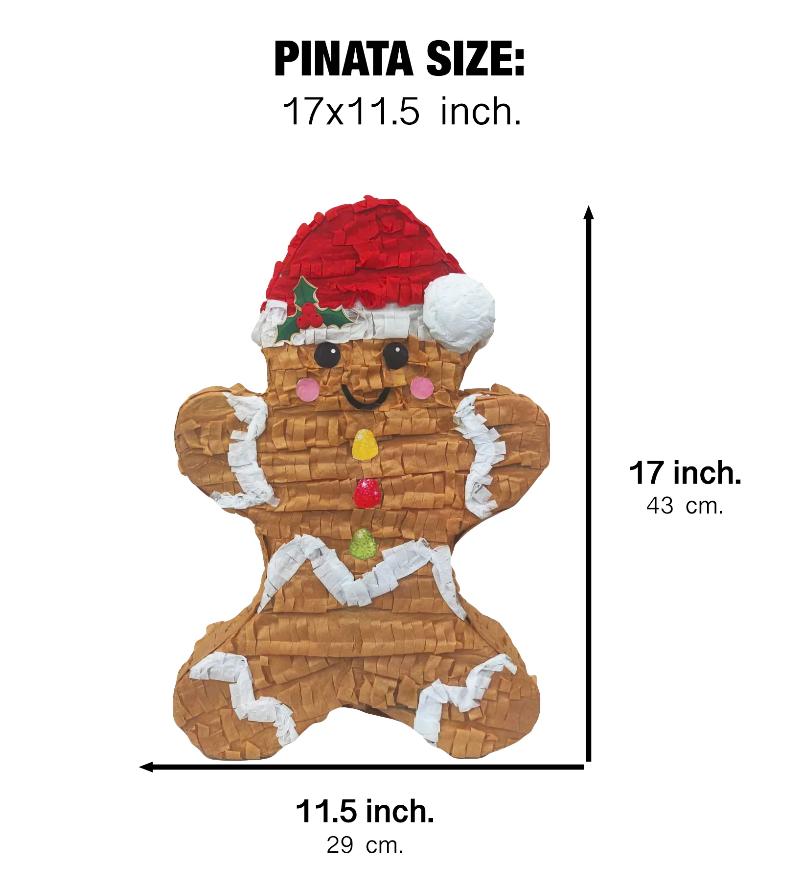Gingerbread Man Pinata For Christmas Decoration - Image 3