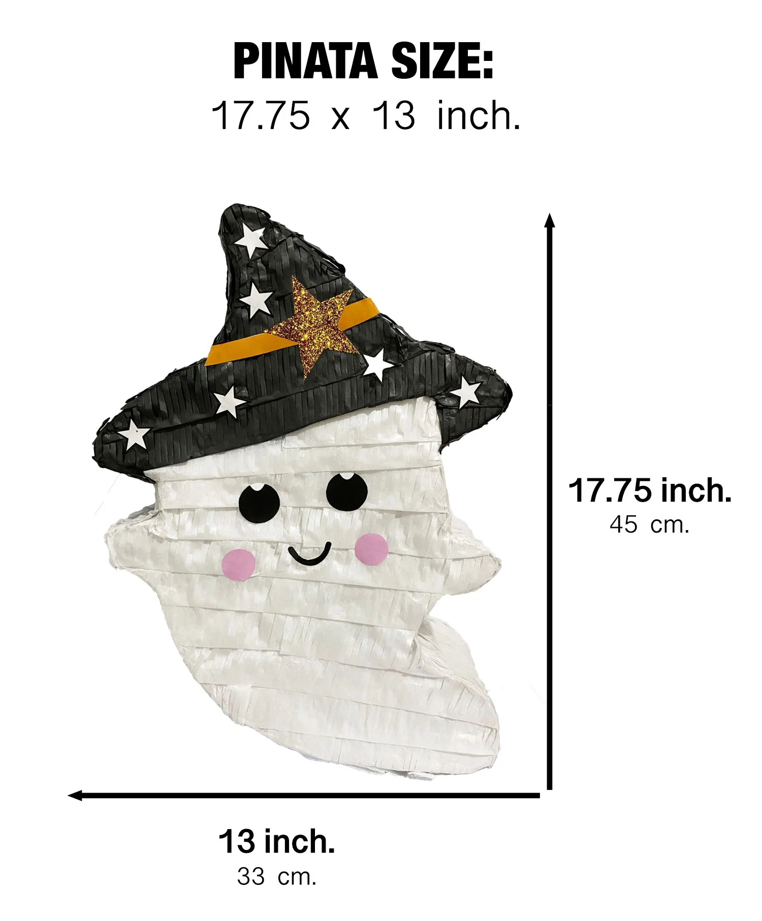 Halloween Ghost with Witch Hat Pinata - Image 7