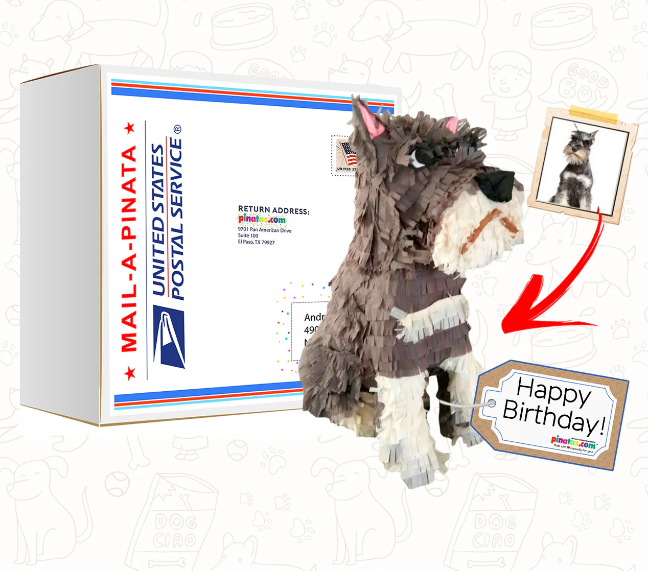 Mini Pet Clone Pinata, 12" High, Send To A Friend - Image 4