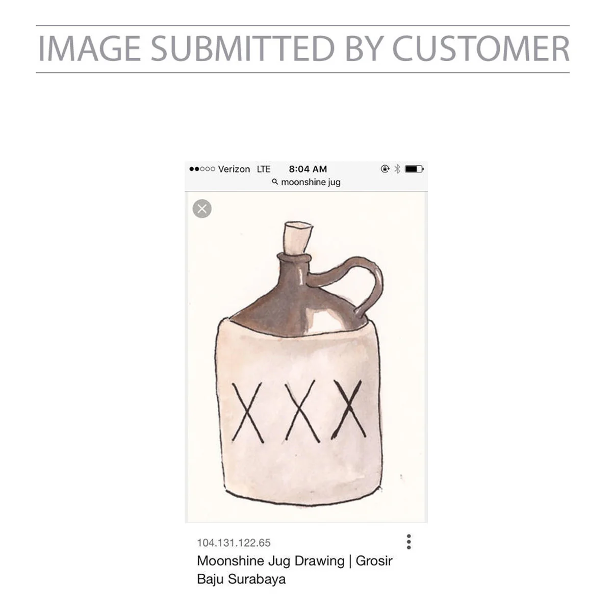 Moonshine Jug Drawing Custom Pinata - Image 2
