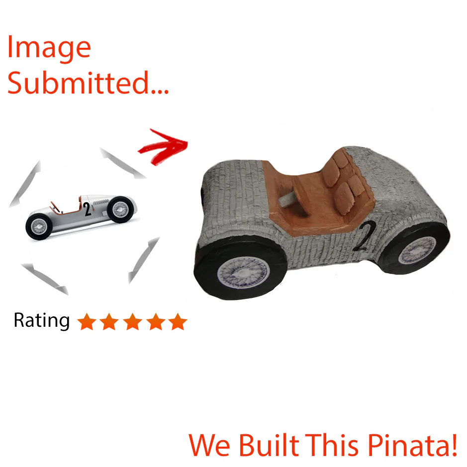 Silver Arrow Custom Car Pinata - Image 2